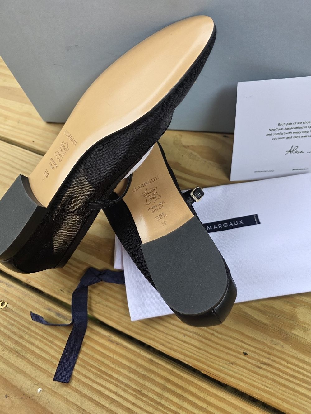 MARGAUX Demi Jane Mesh Flats - Size 39.5W - Picture 3 of 6